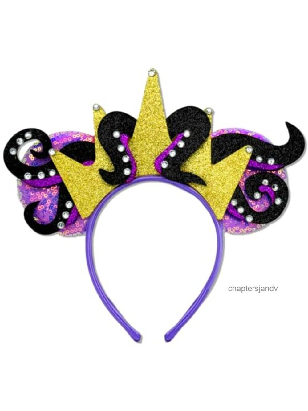 Halloween Ears Headband Women Witch Cosplay Costume Crown